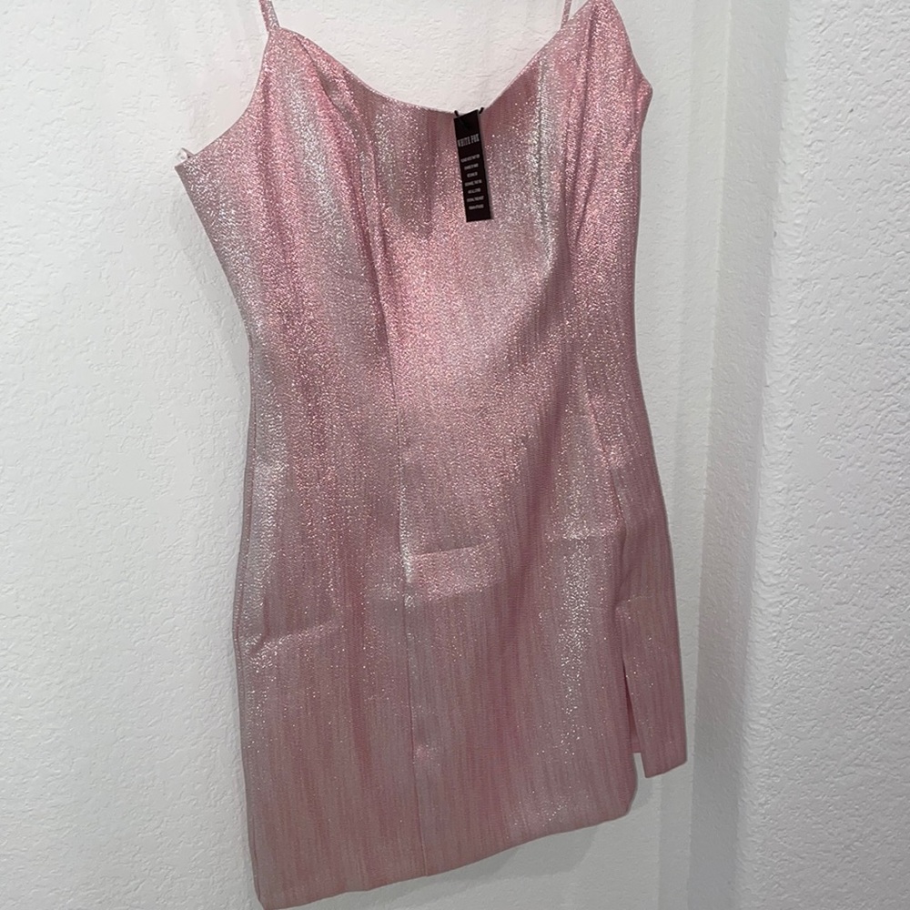 WHITE FOX BOUTIQUE- Pink Shimmer Mini Dress